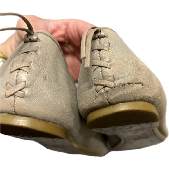Frye Regina Ballet Leather Ash Grey Pointed Toe Flats Women's Size 10M - Picture 4 of 12